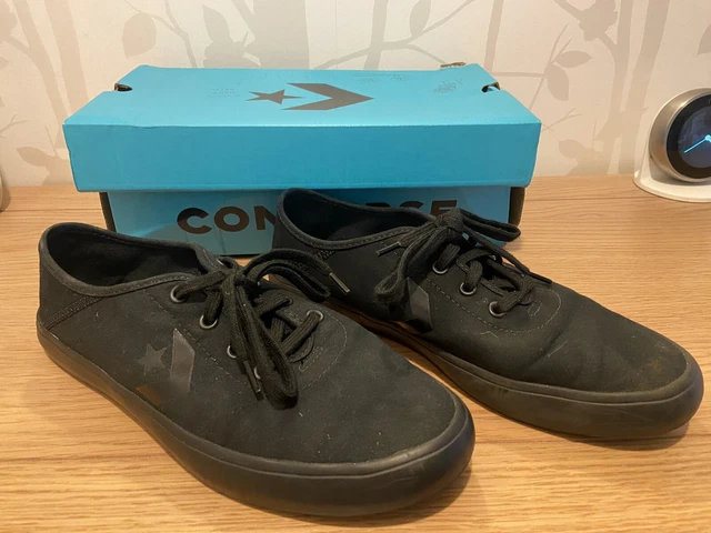 CONVERSE LADIES OX Costa Canvas Trainers Size 5 Black Mono 20.00 PicClick UK