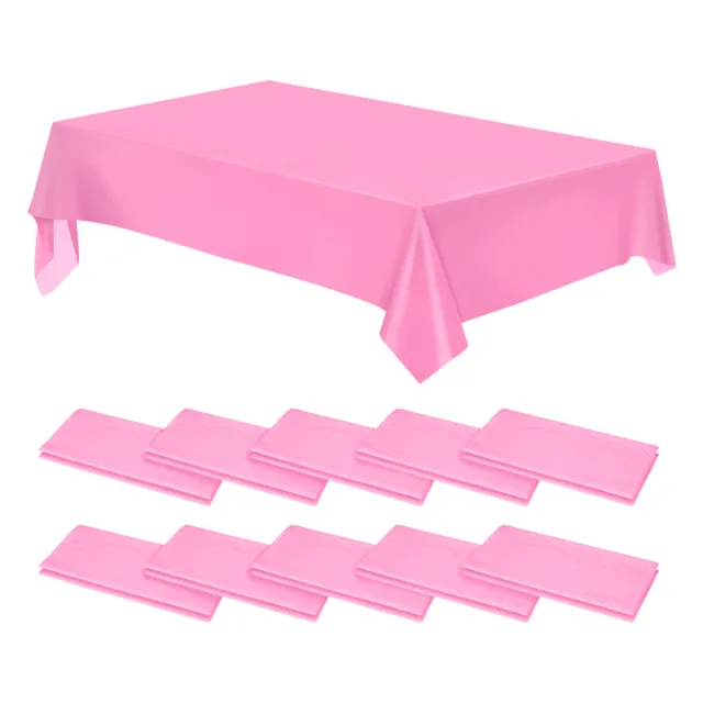 Disposable Table Cloth, 108 Inch x 54 Inch Tablecloth, Pink Pack of 28