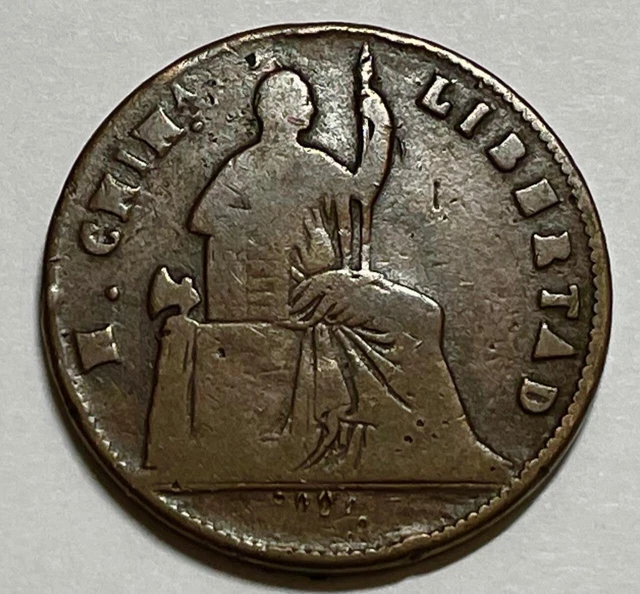 1860 Mexico CHIHUAHUA  1/4 Real Quarto Quartilla KM#344