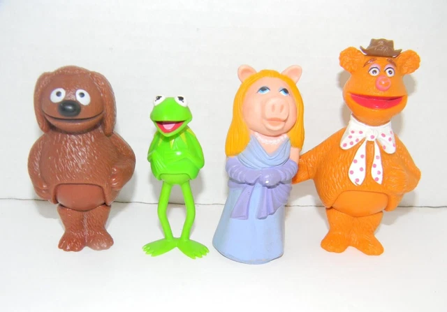 Vintage 1978 Fisher Price Muppet Show Players - Kermit, Fozzy, Rolph, Miss Piggy
