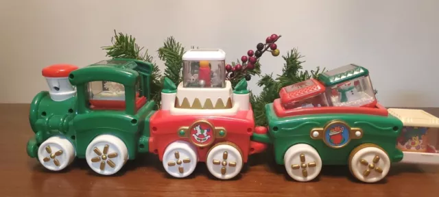 Fisher Price Peek A Boo Blocks Press And Go Holiday Christmas Train 5 Blocks