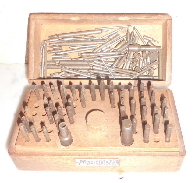 Coffret Ancien D'outils Horlogerie - Forêts Et Outils Vintage - Occasion
