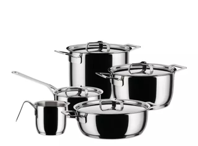 Alessi Marmites et Casseroles - Lot De Ustensiles Cuisine 9 Pièces - Batterie