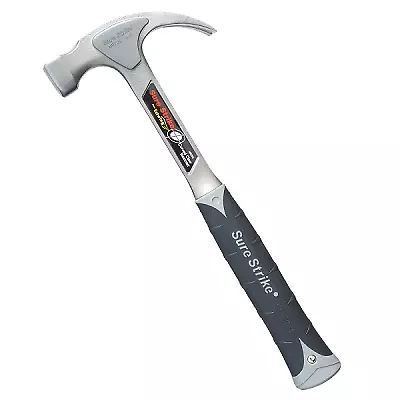 Estwing 16oz Steel Shaft Sure Strike Curved Claw Nail Hammer EMR16C