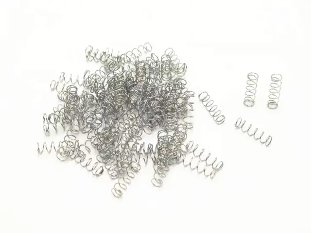 XJS 3mm OD x 0.3mm Wire Dia x 10mm Long Compression Spring Connectors 50 Pcs