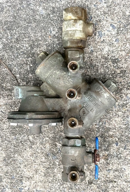 Lot #1 Zurn Wilkins 1"  975XL Reduced Pressure Backflow Preventer Brass 1-975XL