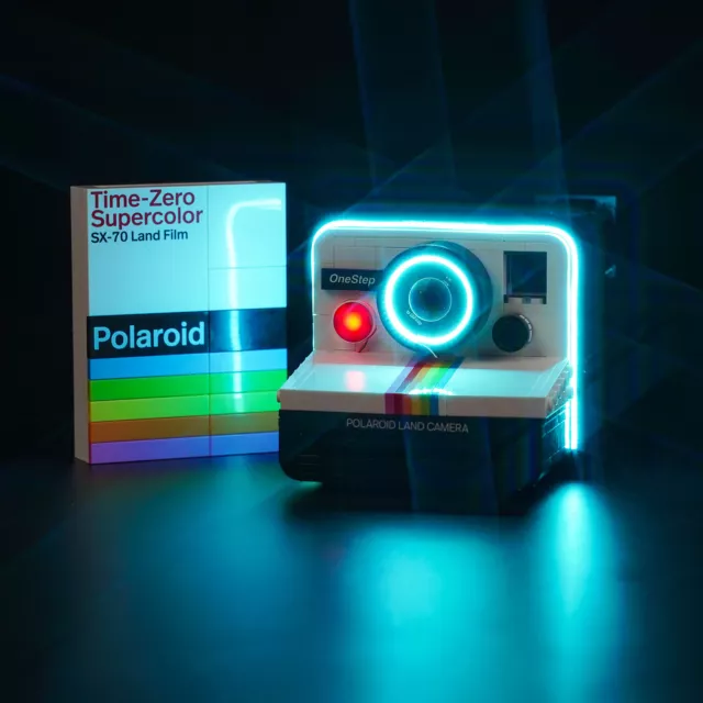 LED Licht Kit für LEGO Polaroid Camera OneStep SX-70 21345 DIY Blau Upgraded