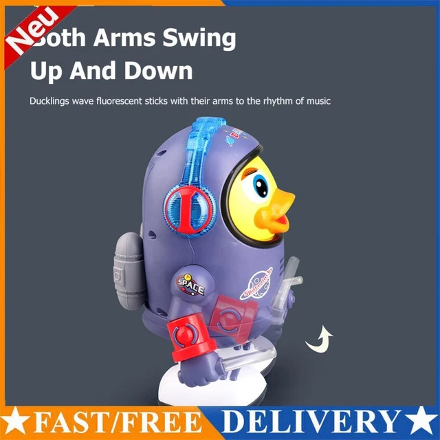 Electric Glowing Duck Doll Movable with Music Light for Children Birthday Gift