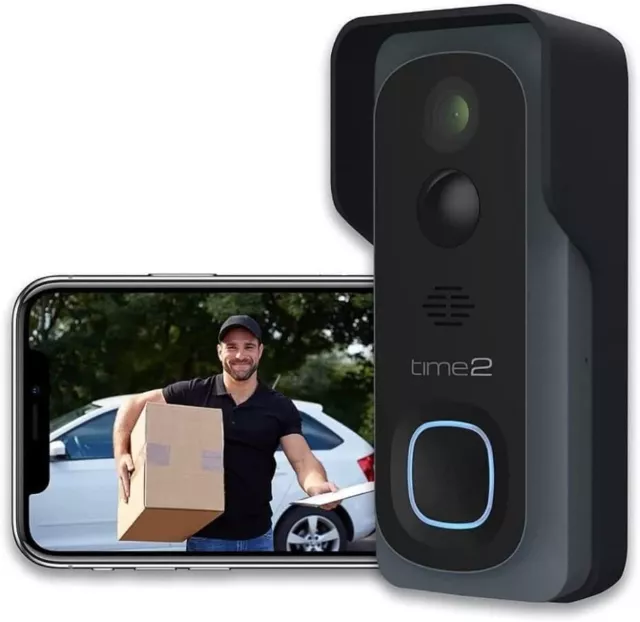 Time2 Bella Wireless WiFi Smart Video Doorbell Camera Security Door Battery Ring