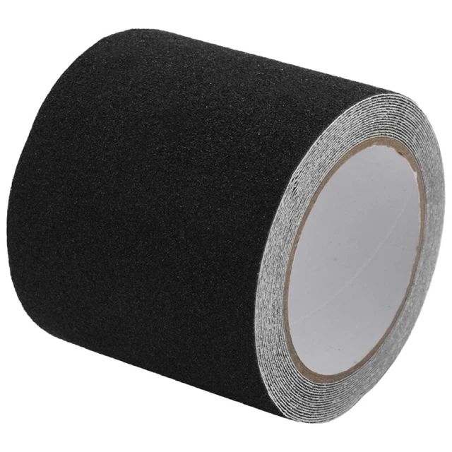 Non-Slip Stair Tape - Indoor & Outdoor  Safety Steps,80 Grit, Black，5m T1Y25413