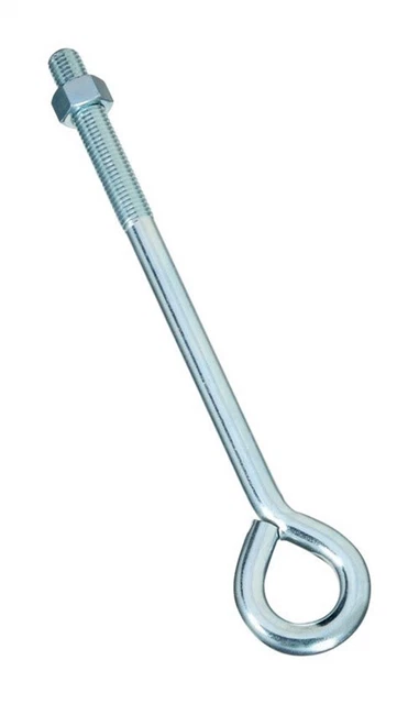 National Hardware N347-690 Zinc Plated Steel Eye Bolt 5/8 x 12 in. with Hex Nut