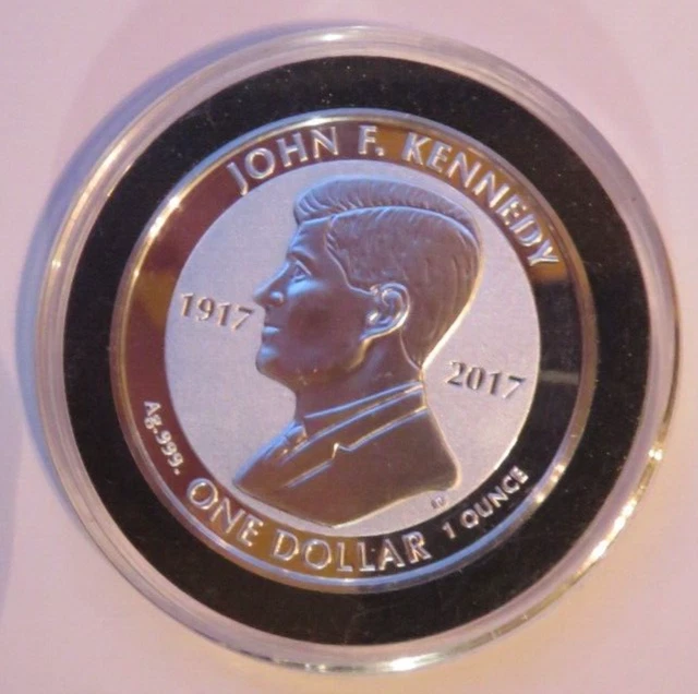 2017 British Virgin Islands 1 oz 999 Silver John F. Kennedy Reverse Proof