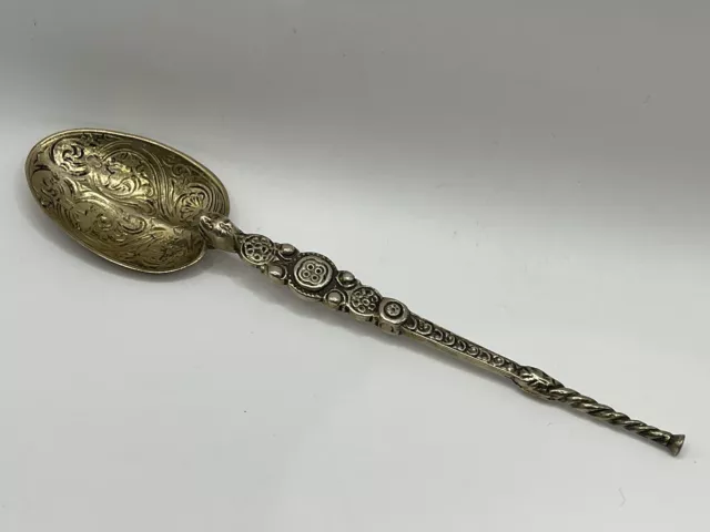 Antique S&S LD Coronation Spoon Silver King George V Anointing