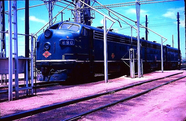 Original Kodachrome Slide Missouri Pacific F-7 #890 July 1968