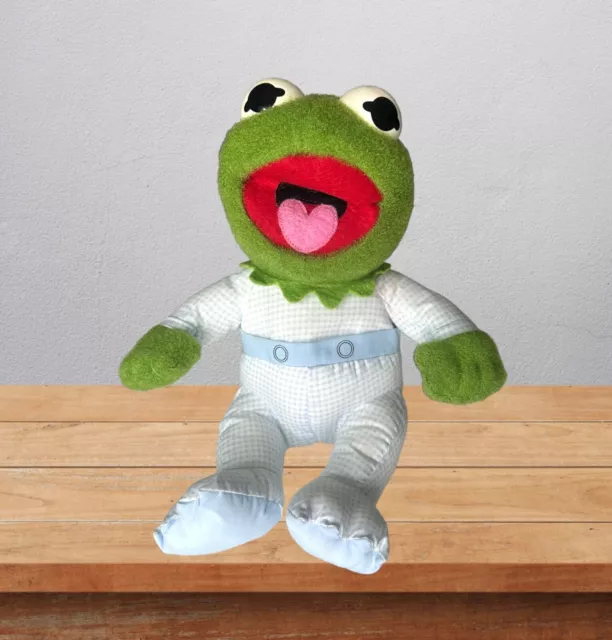 VTG 1984 Kermit the Frog 9" Muppet Babies Jim Henson Hasbro Soft Plush Toy Doll