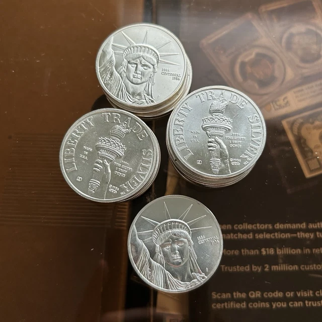 1986 ENGELHARD MTB 1 oz Liberty Trade Silver Round, mintage