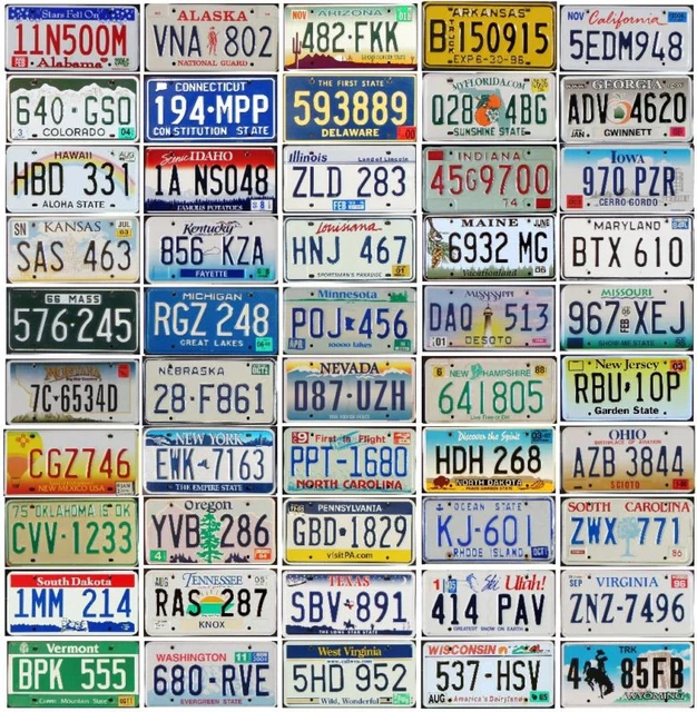 50 states cheap license plates