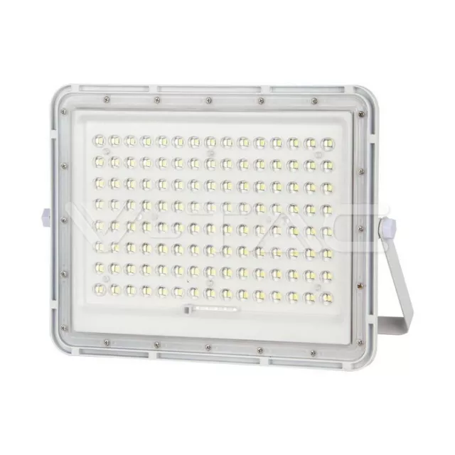 Phare LED Solaire Projecteur 20W IP65 Blanc Avec Télécommande 4000K V-tac