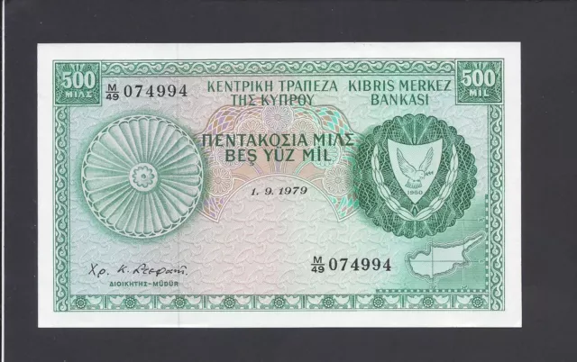 Cyprus  - 500  Mils    1979     @   Unc    @