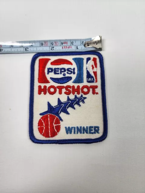 HotShot NBA Basketball Winner Tournament Pepsi Soda Cloth Patch 1980s VTG