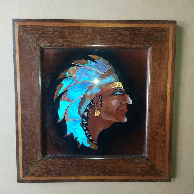 Tête D'Indien En Laiton Embouti, Insigne Scout USA, 25mm, Occasion Années 70