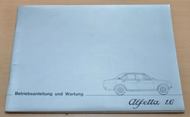 Alfa Romeo Alfetta 1.6 Wartung Technische Motor Betriebsanleitung 5/1975