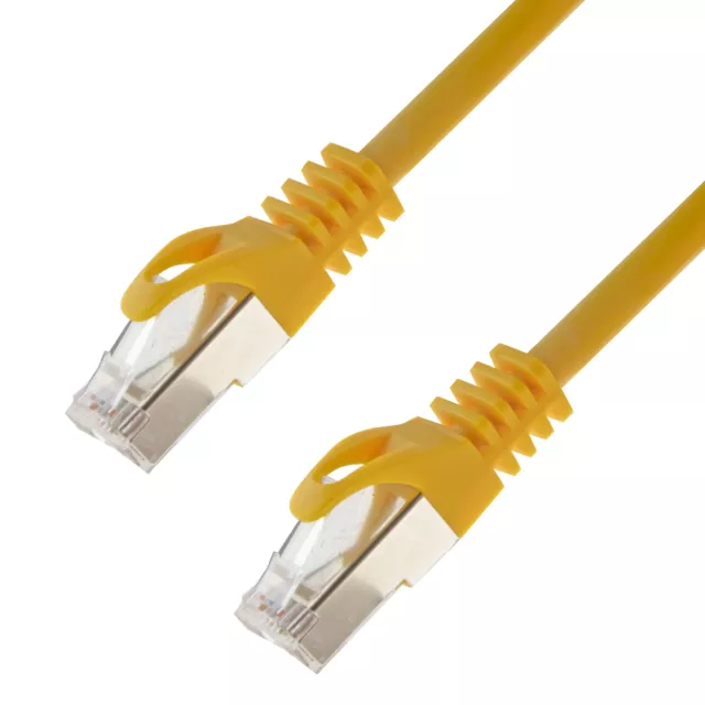 Netzwerkkabel S/FTP PIMF Cat. 7 2,00 Meter gelb Patchkabel Gigabit Ethernet