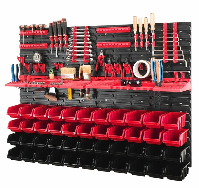 Set da parete per utensili 1152 x 780 mm scatole impilabili portautensili...