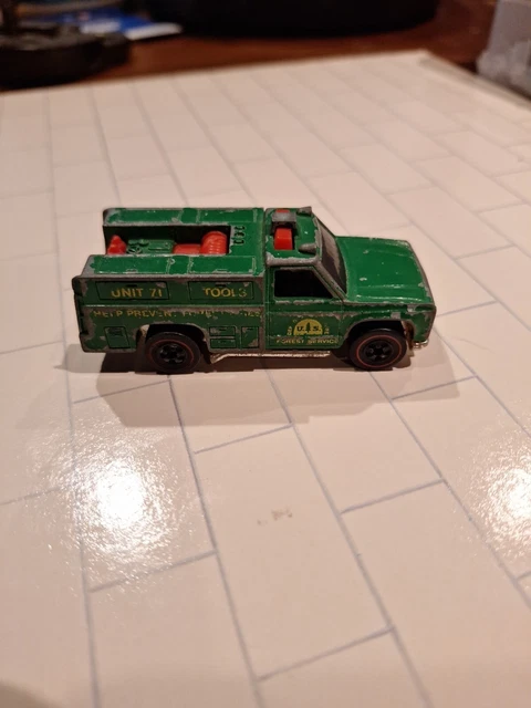 1974 Hot Wheels Redline Forest Service Truck Green Unit 71