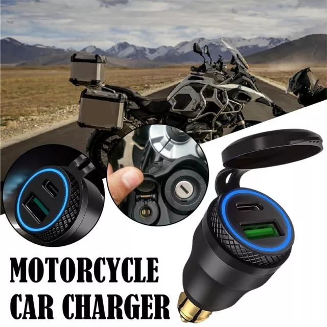 Ultra mince double chargeur USB DIN prise prise UE pour BMW moto