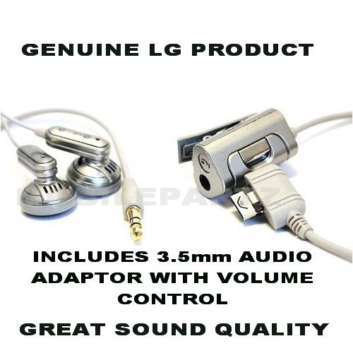 LG SILVER HEADPHONES for CU720 KC910 KE850 KE970 KS360 KP500 KP501