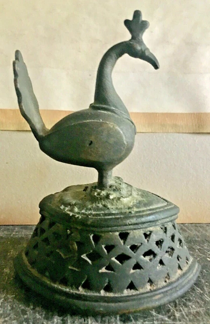 Antique Primitive handmade bronze chicken bell