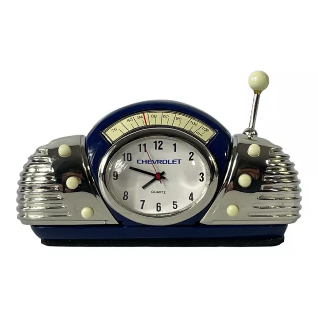 Miniature Novelty Chevrolet Radio Clock By Quartz (Needs New Battery)