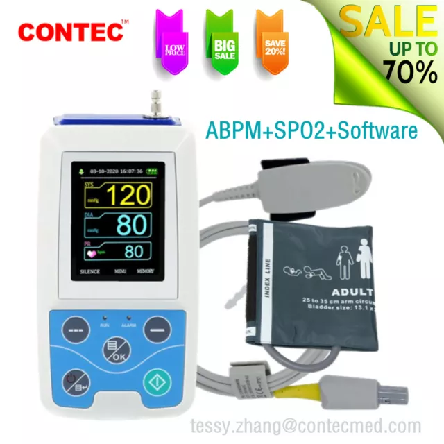 CONTEC PM50 Patientenmonitor Vitalzeichen Ambulante NIBP SPO2 Pulsfrequenz 24 St