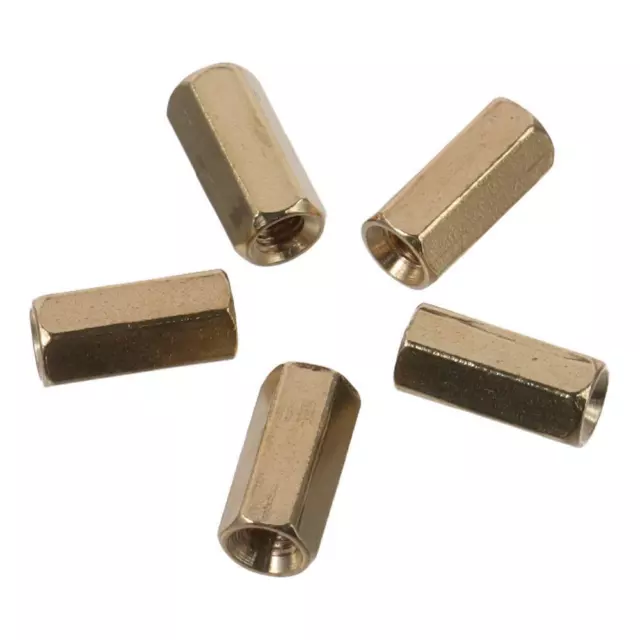 50Pcs Brass Female Thread Brass Pillar M3 Female Standoff Spacer Hexagon Nut