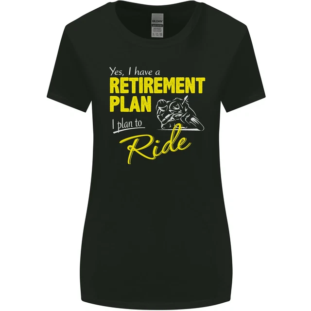 T-shirt Retirement Plan Biker moto donna taglio più largo