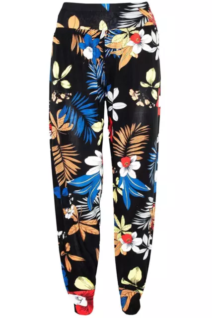 Womens Ali Baba Trousers Ladies Harem Pants Floral Printed Baggy Loose Leggings