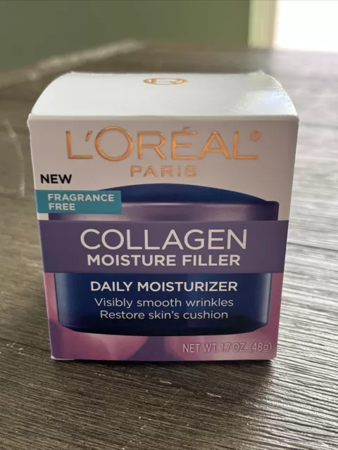 Loreal Paris Fragrance Free Collagen Moisture Filler Day/Night Cream-1.7oz