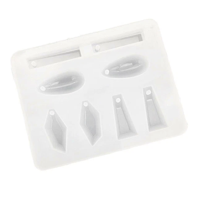 8 Designs Geometric Silicone Pendant Mold DIY Jewelry Resin Craft Mould Tool