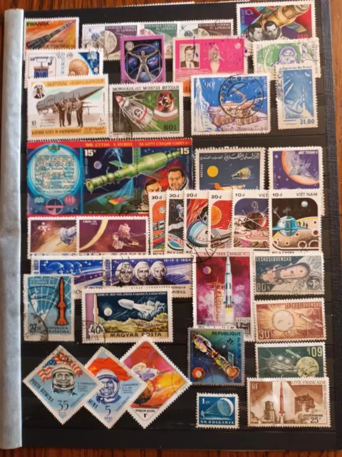 Lot de 39 Timbres Thématique "Espace" (THE 156)
