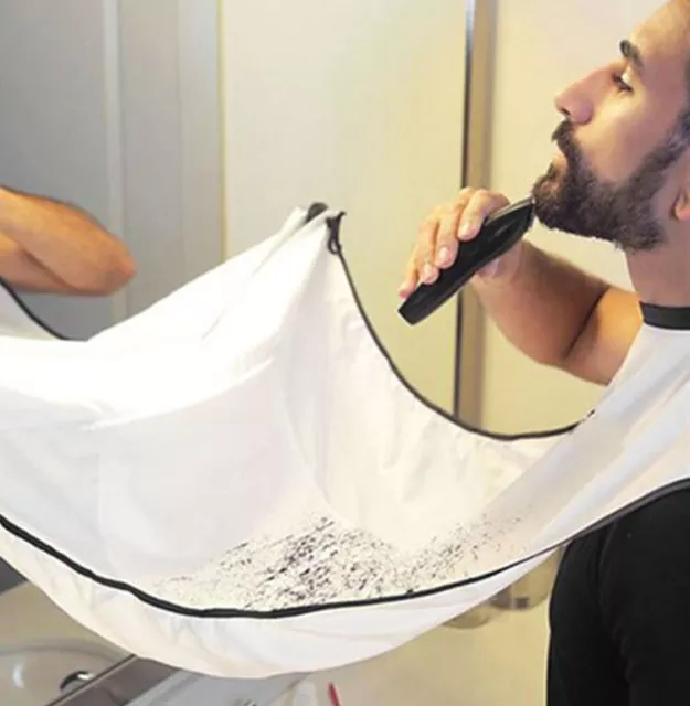 Facial Hair Trimming Catcher Beard Whiskers Bib Shaving Apron Cape Cloth for Men