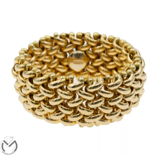 Anello in oro giallo morbido 18 kt 750 maglia Milano -113/VE-