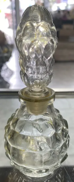 vintage clear glass perfume bottle antique Avon 14