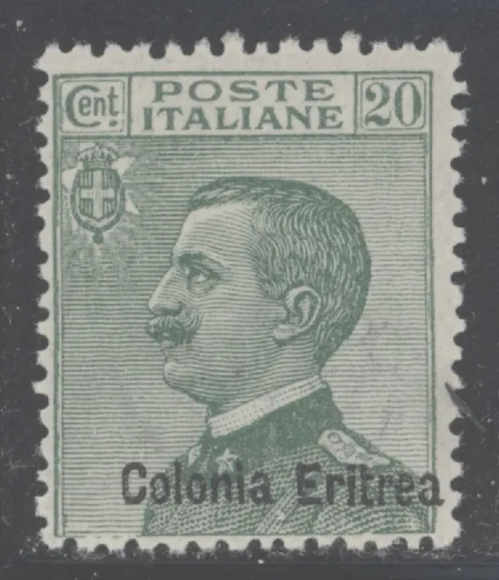 Eritrea 1925 20c Green King Victor Emmanuel Sc# 38 NH