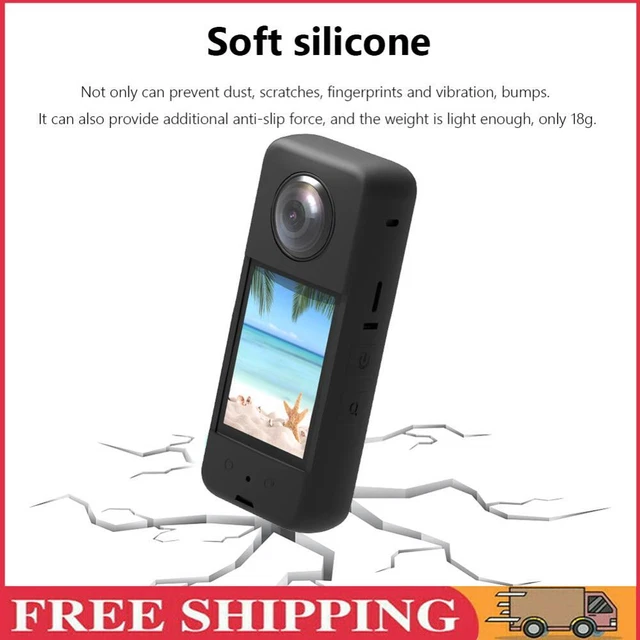 Soft Waterproof Panoramic Action Camera Protective Cover for Insta360 X3 (Black)