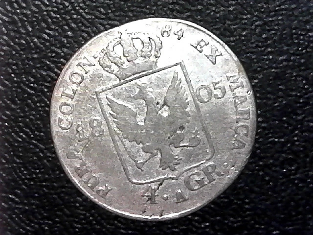 1805 German States Prussia 4 Groschen Silver Coin