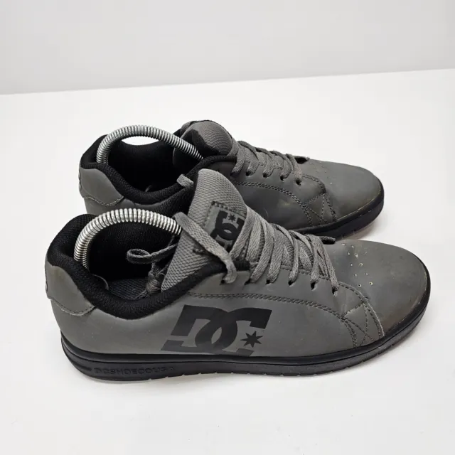 DC Gaveler Men's Pewter Gray Skate Inspired Sneakers Shoes 8.5