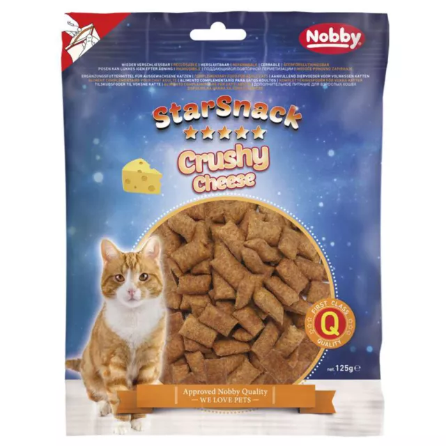 Nobby Starsnack Crushy Fromage 125 G, Snack pour Chats, Nouveau