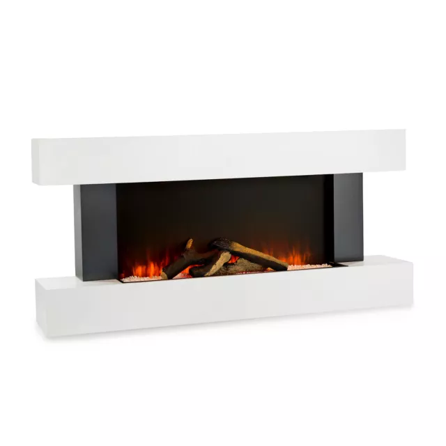 Elektrokamin Wandkamin Ofen Heizlüfter LED Flammen elektrische Heizung 2000W