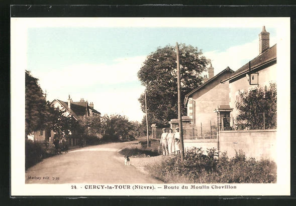 CPA Cercy-la-Tour, Route du Moulin Chevillon